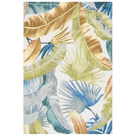 Safavieh 4 x 6 ft. Barbados Outdoor Rectangle Power Loomed Rug Gold & Green BAR520C-4
